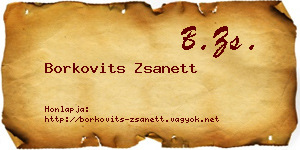 Borkovits Zsanett névjegykártya